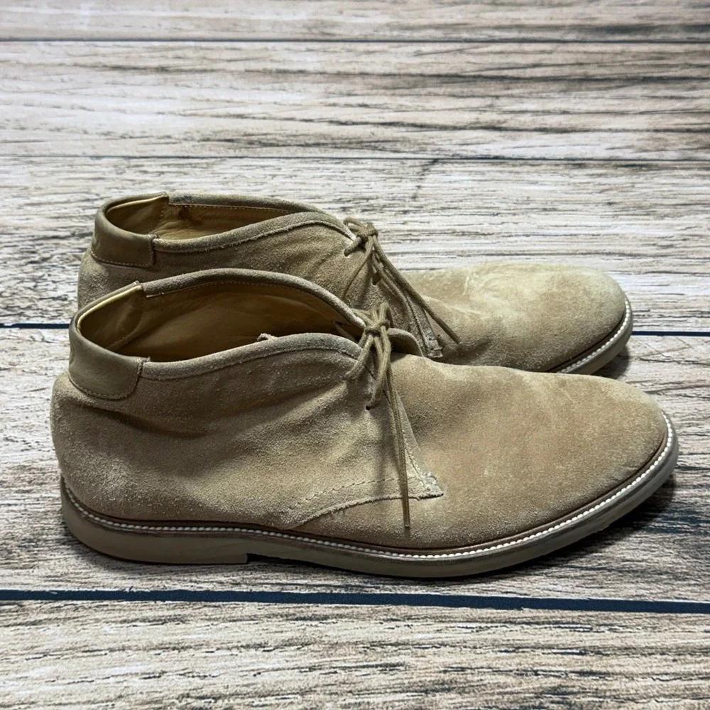Peter Millar Chukka Boots Mens 11 Tan Suede Lace Up Desert Shoes Made in Spain